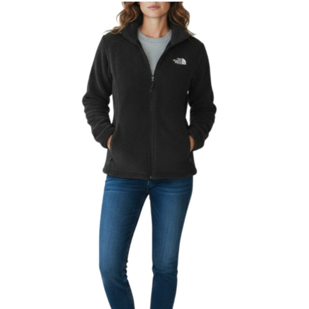 THE NORTH FACE 1/4 Zip Fleece Pullover Women M Black Outdoor Casual Gorpcore Y2K